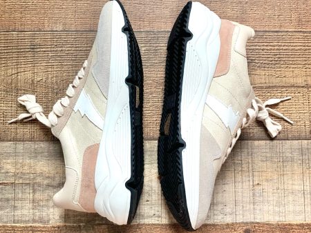 White Raven Tan White Suede Like Sneakers- Size 8.5 (Like New!) Supply