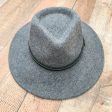 Adora Grey Wool Hat With Black Belt Sale