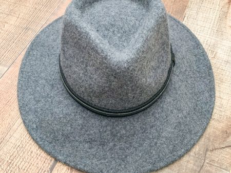 Adora Grey Wool Hat With Black Belt Sale