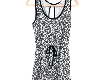 Pink Lily Animal Print Keyhole Back Romper- Size ~M (See Notes) Cheap