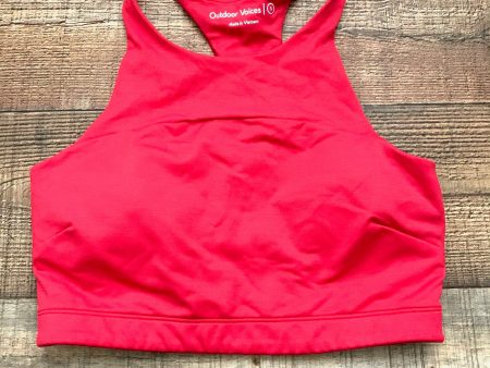 Outdoor Voices Red Padded Longline Sports Bra- Size S Hot on Sale