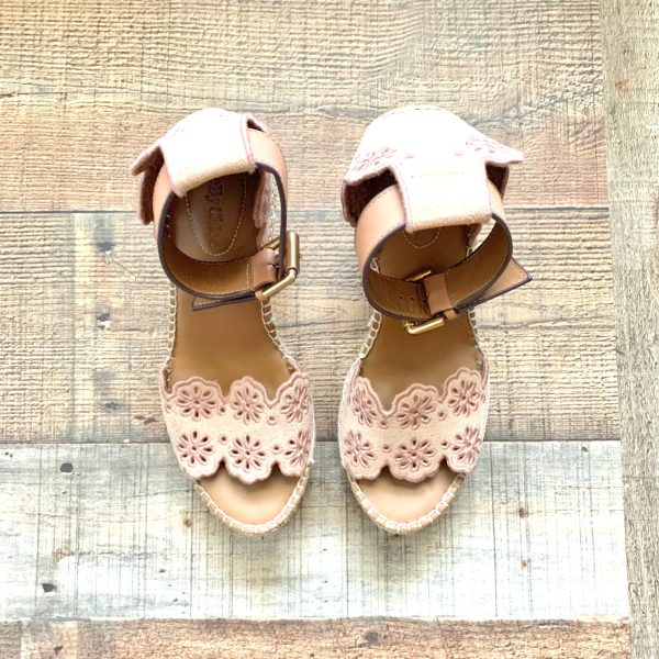 See By Chloe Suede Flower Patterned Espadrilles- Size ~7 (See Notes) Online now