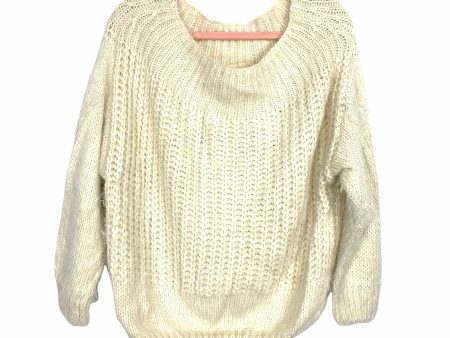 Dreamers Cream Fuzzy Boatneck Sweater- Size XL Online Hot Sale