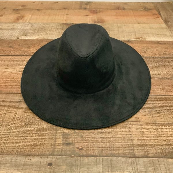 Shop the Mint Black Suede Like Wide Brim Hat NWT Supply