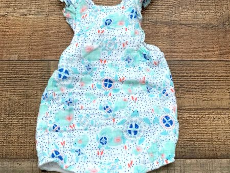 Angel Dear Baby Girl Turtle Print Muslin Romper- Size 0-3M Cheap