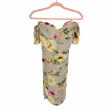 Privy Adore the Attention Taupe Floral Print Ruched Bodycon Dress NWT- Size M on Sale