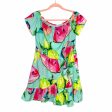 No Brand Watermelon Print Elastic Waist Faux Wrap Dress- Size ~S (see notes) Online Hot Sale