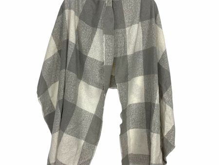 Old Navy White Grey Plaid Scarf Sale