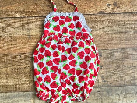 Poppy and Hen Strawberry Halter Romper- Size ~12M Online now