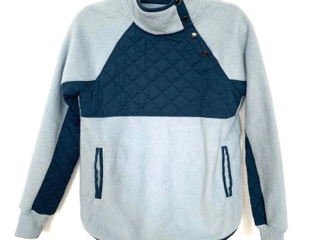 Abercrombie & Fitch Blue Quilted Panel Pullover- Size XS Online Sale