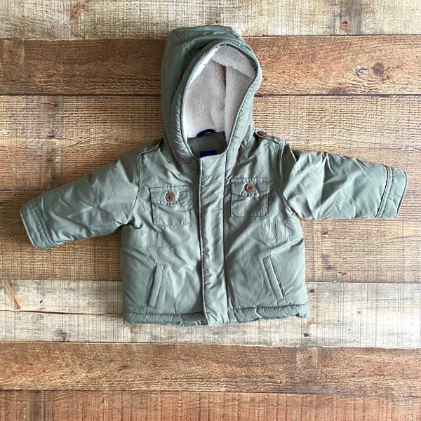 Baby Gap Olive Primaloft Down Alternative Jacket- Size 6-12 M Online Hot Sale