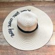 No Brand  Wish You Were Here  Wide Brim Paper Hat Fashion