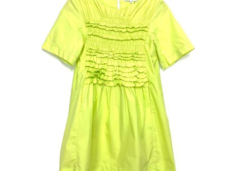 English Factory Highlighter Yellow Ruffle Shirt Dress- Size XS Online Sale