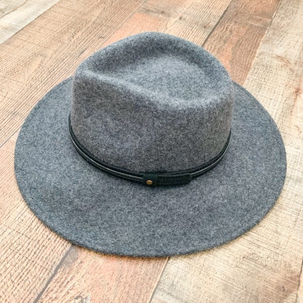 Adora Grey Wool Hat With Black Belt Sale