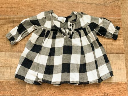 The Children s Place Black and White Check Dress- Size 0-3M Online Hot Sale