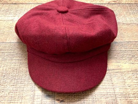 No Brand Maroon Baker Boy Hat Sale