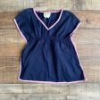 The Beaufort Bonnet Company Navy Pink Trim Cover Up- Size 6-12M Online