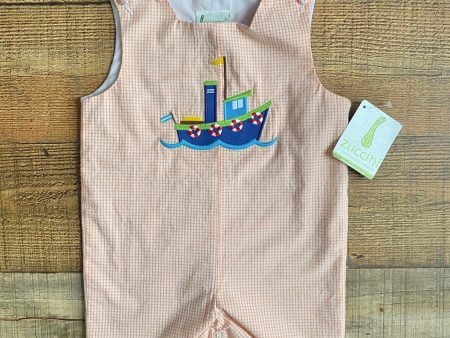 Zuccini Orange Gingham Tugboat Outfit NWT- Size 18M For Discount