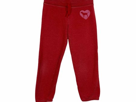 PINK Victoria s Secret Red  Love Pink  Graphic Sweatpants- Size XS (Inseam 23 ) on Sale