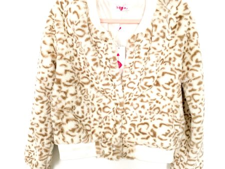 Buddy Love Animal Print Faux Fur Cropped Jacket NWT- Size M Hot on Sale