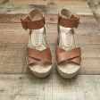 Sole Society Cognac Espadrille Sandals- Size 7 Cheap