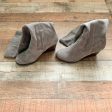 Sole Society Grey Suede Platform Wedge Heel Boots- Size 9 For Sale