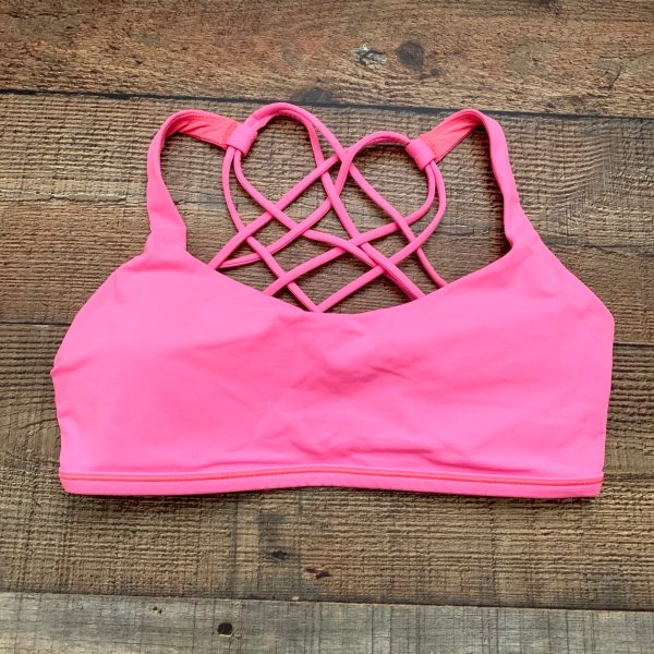 Lululemon Pink Padded Sports Bra- Size 8 Online Hot Sale