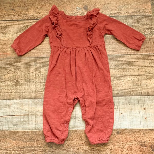 City Mouse Burnt Red Jumpsuit- Size 3-6M Online Hot Sale