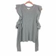 BP Grey Ruffle Cold Shoulder Sweater- Size XS For Cheap