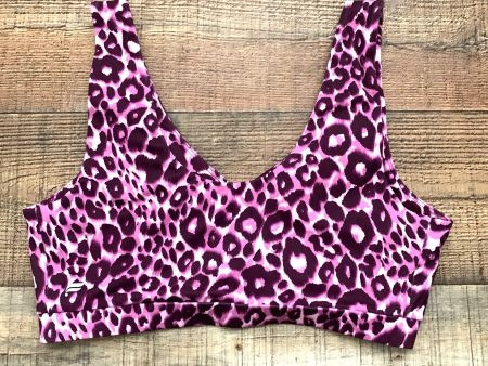 Fabletics Purple Animal Print Padded Sports Bra- Size ~M (See Notes) Online Hot Sale