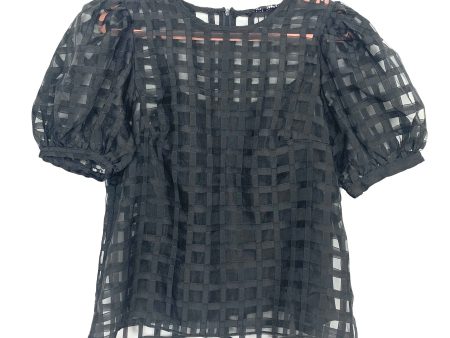 English Factory Black Sheer Puff Sleeve Top NWT- Size M Discount