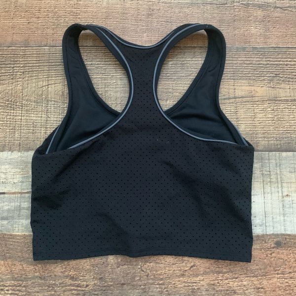 Pink by Victoria Secret Ultimate Black Semi Lined Mesh Tie Front Sports Bra- Size XS For Sale