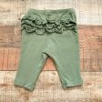 Old Navy Olive Ruffle Bottom Pants- Size 0-3M Online now