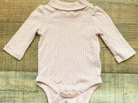 Baby Gap Pink Polka Dot Turtleneck Onesie- Size 0-3M For Discount