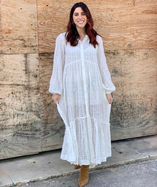 Free People Ivory Maxi With Detachable Under Dress NWT- Size S on Sale