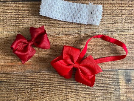 Set of 2 Baby Headbands and Red Bow Online Hot Sale