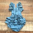 Ruffle Butts Overall Flutter Romper- Size 0-3M For Sale