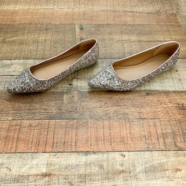 Asos Design Glitter Flats- Size 6 For Sale