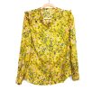 Old Navy Yellow Floral Button Up Top- Size M Tall For Discount