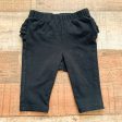 Old Navy Black Ruffle Bottom Leggings- Size 0-3M on Sale