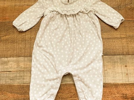 Baby Gap Grey White Polka Dot Jumpsuit- Size 3-6M For Sale