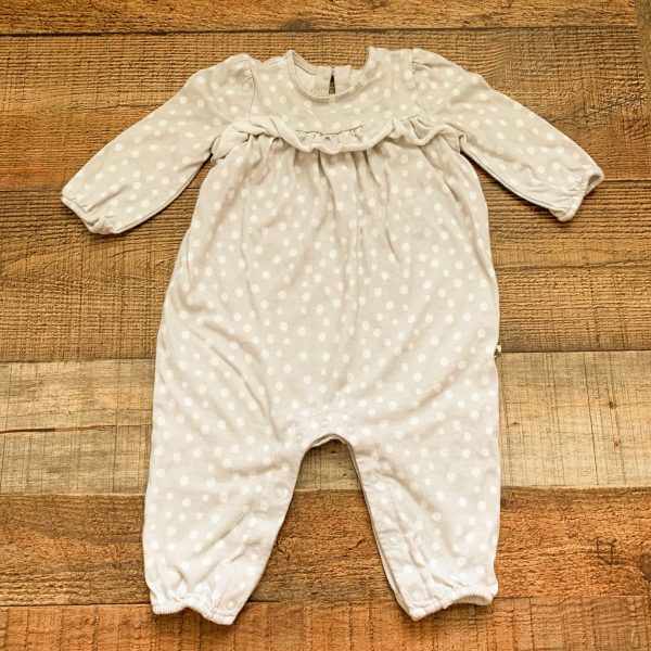 Baby Gap Grey White Polka Dot Jumpsuit- Size 3-6M For Sale