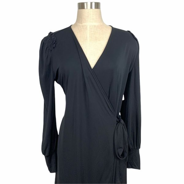 Lark & Ro Black Wrap Dress NWT- Size L Hot on Sale