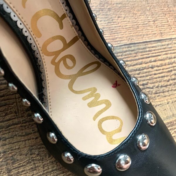 Sam Edelman Black Studded Ankle Wrap Heels- Size 9 (See Notes) Supply