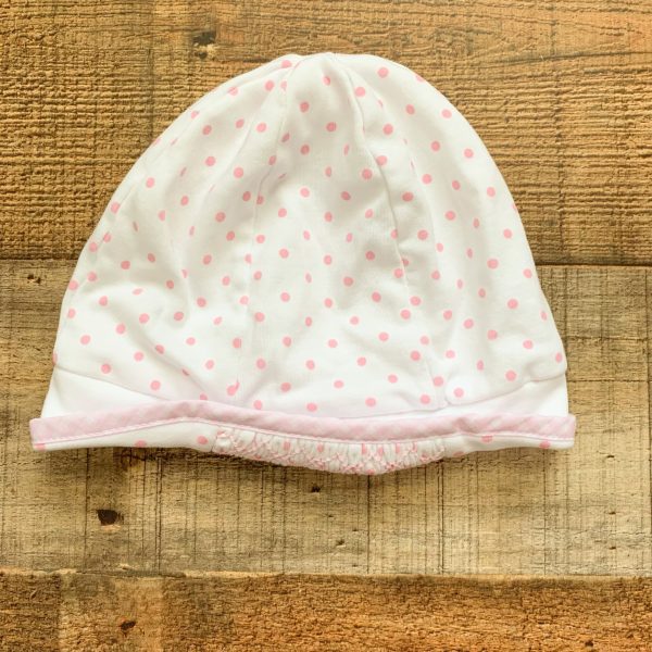 Magnolia Baby White Pink Polka Dot Hat- Size MD For Discount