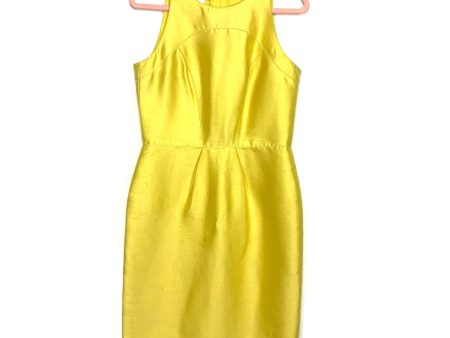 Oscar de la Renta Yellow Silk Lined & Cotton Dress- Size XL (see notes) Online Sale