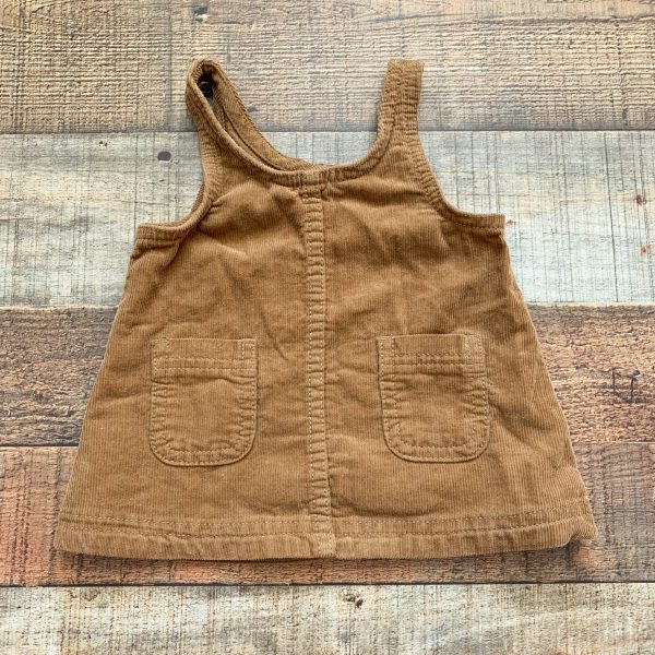 Old Navy Corduroy Camel Jumper Dress- Size 0-3M For Discount