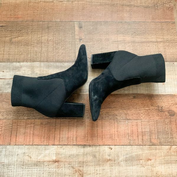 Steve Madden Black Suede Elastic Booties- Size 7.5 Discount