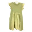 English Factory Olive Green Knit Woven Ruffle Sleeve Dress- Size XS For Cheap