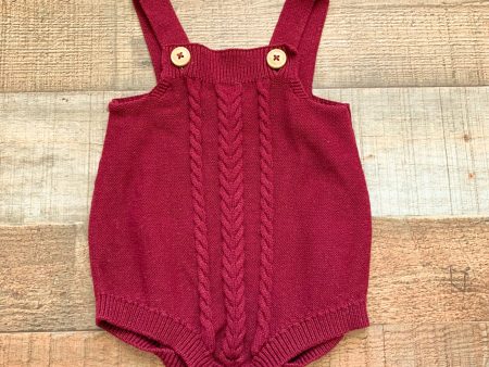 Baby Cat & Jack Maroon Knit Jumpsuit- Size 0-3M Online Sale